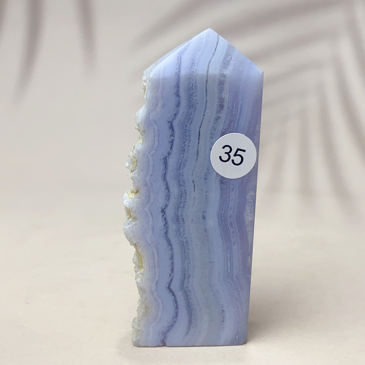 Blue Lace Agate Crystal Tower Point
