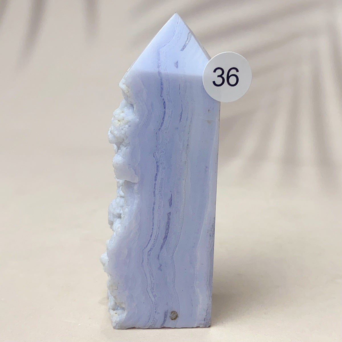 Blue Lace Agate Crystal Tower Point