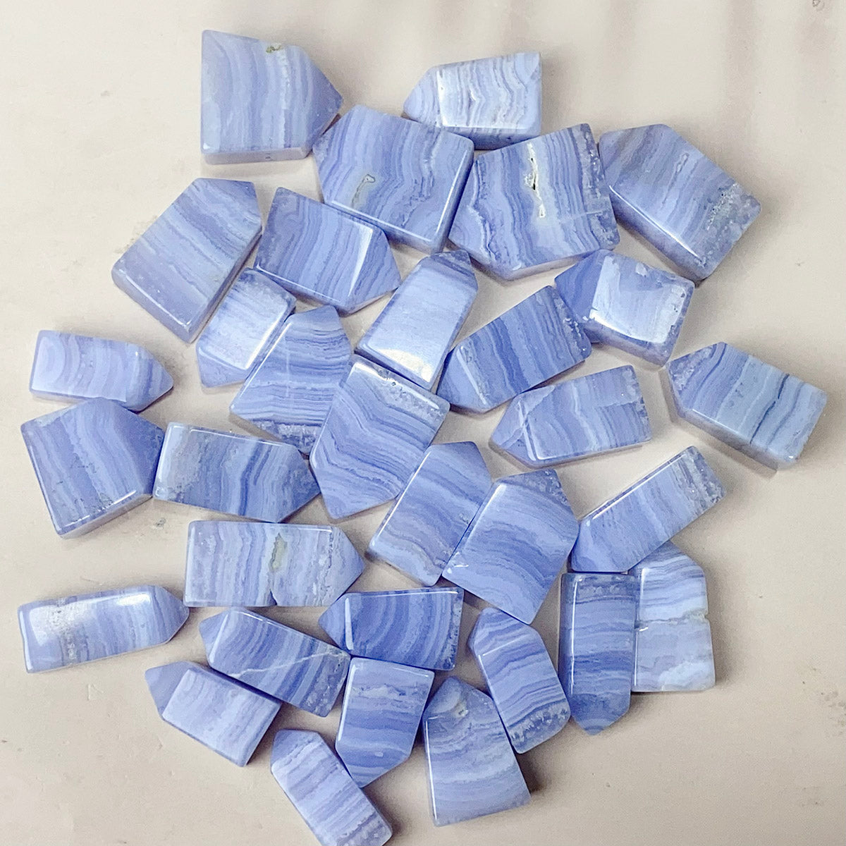 High Quality Small size Blue Lace Agate Tower