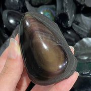 Rainbow Obsidian Raw Stone good flash