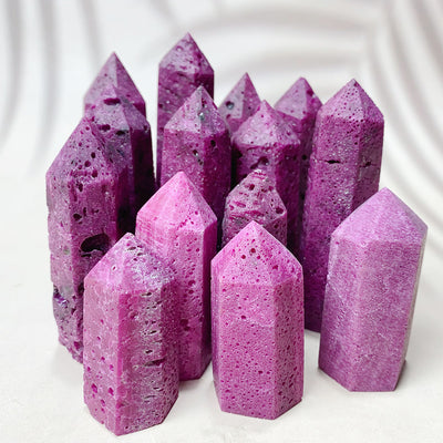 Natural Ruby  Crystal Tower Point