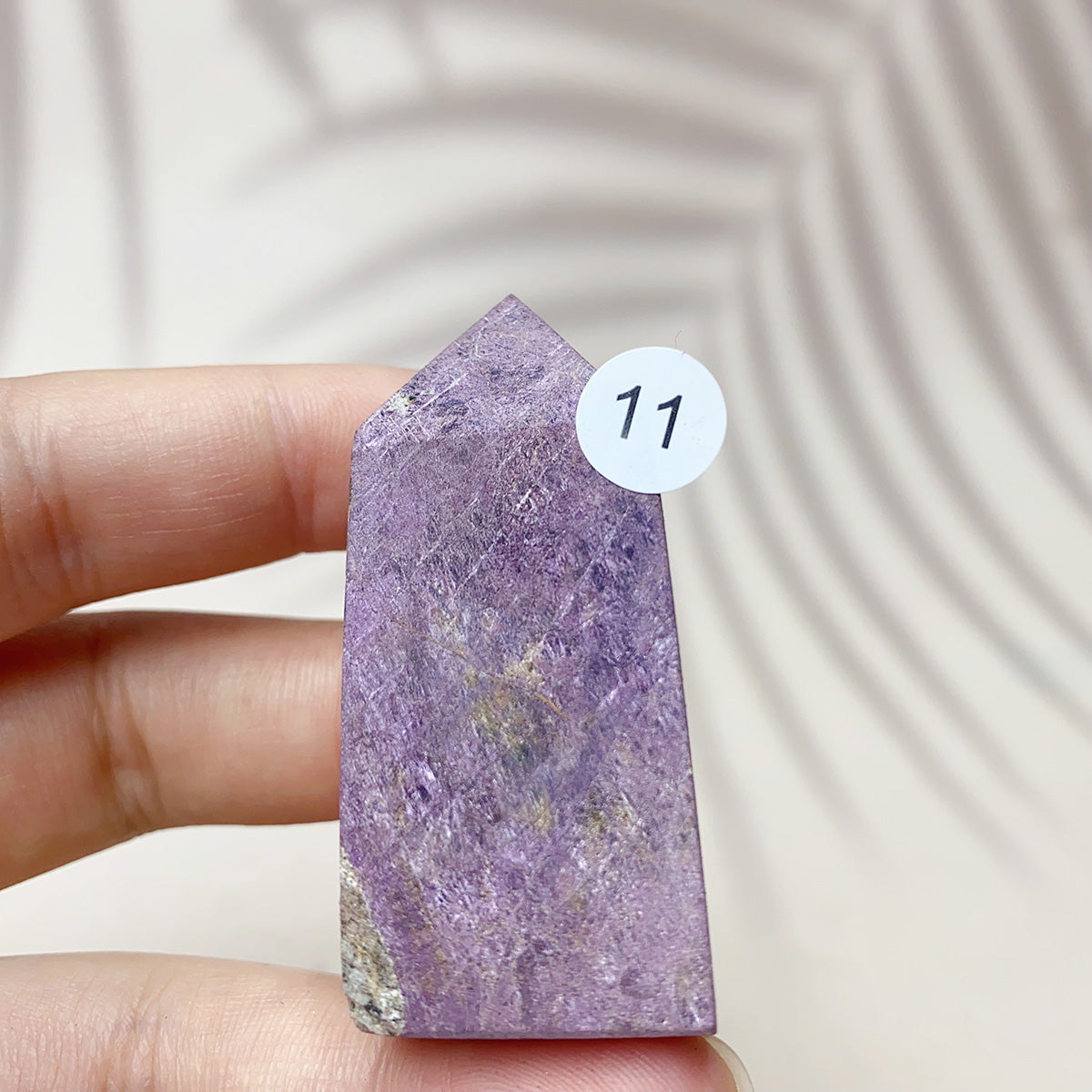 Natural Purpurite Points Purple Light Crystal Quartz Tower