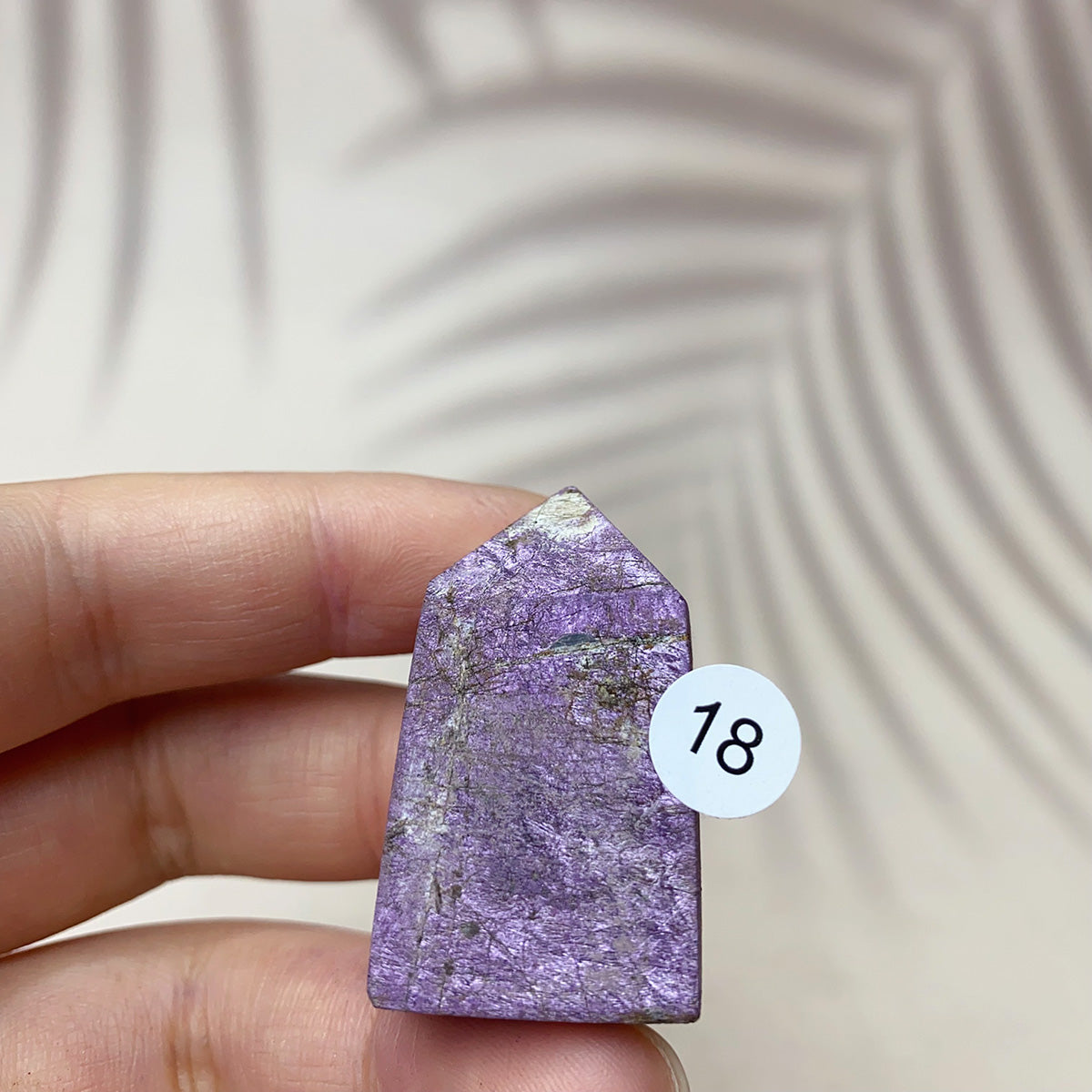 Natural Purpurite Points Purple Light Crystal Quartz Tower