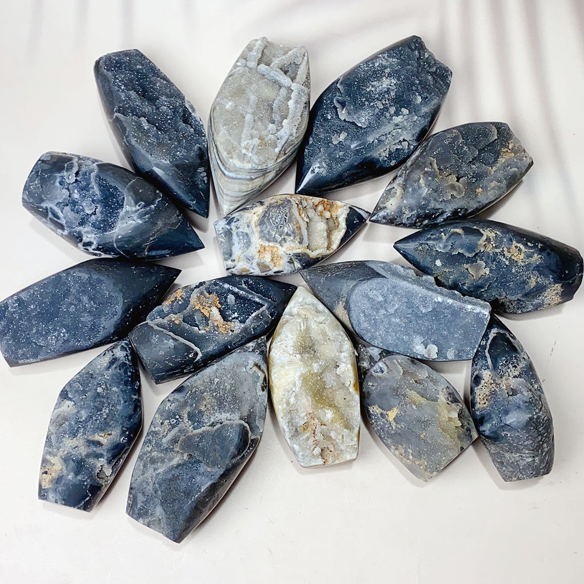 Natural Black Sphalerite Crystal Flame