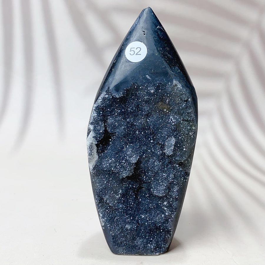 Natural Black Sphalerite Crystal Flame
