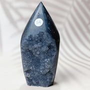 Natural Black Sphalerite Crystal Flame