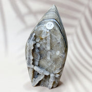 Natural Black Sphalerite Crystal Flame