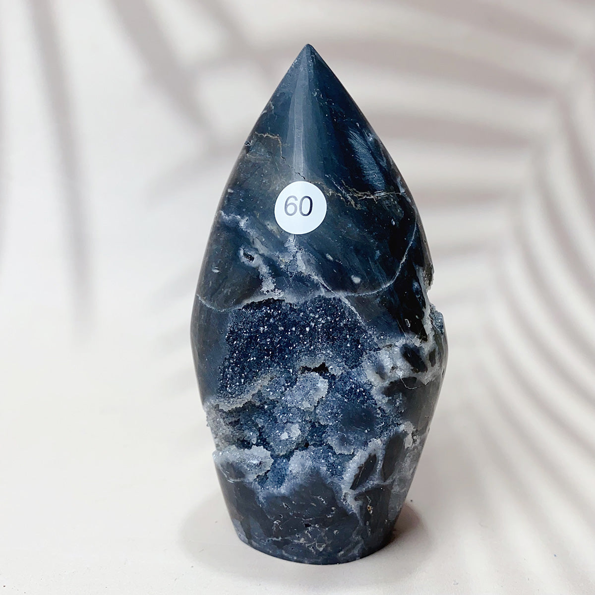 Natural Black Sphalerite Crystal Flame