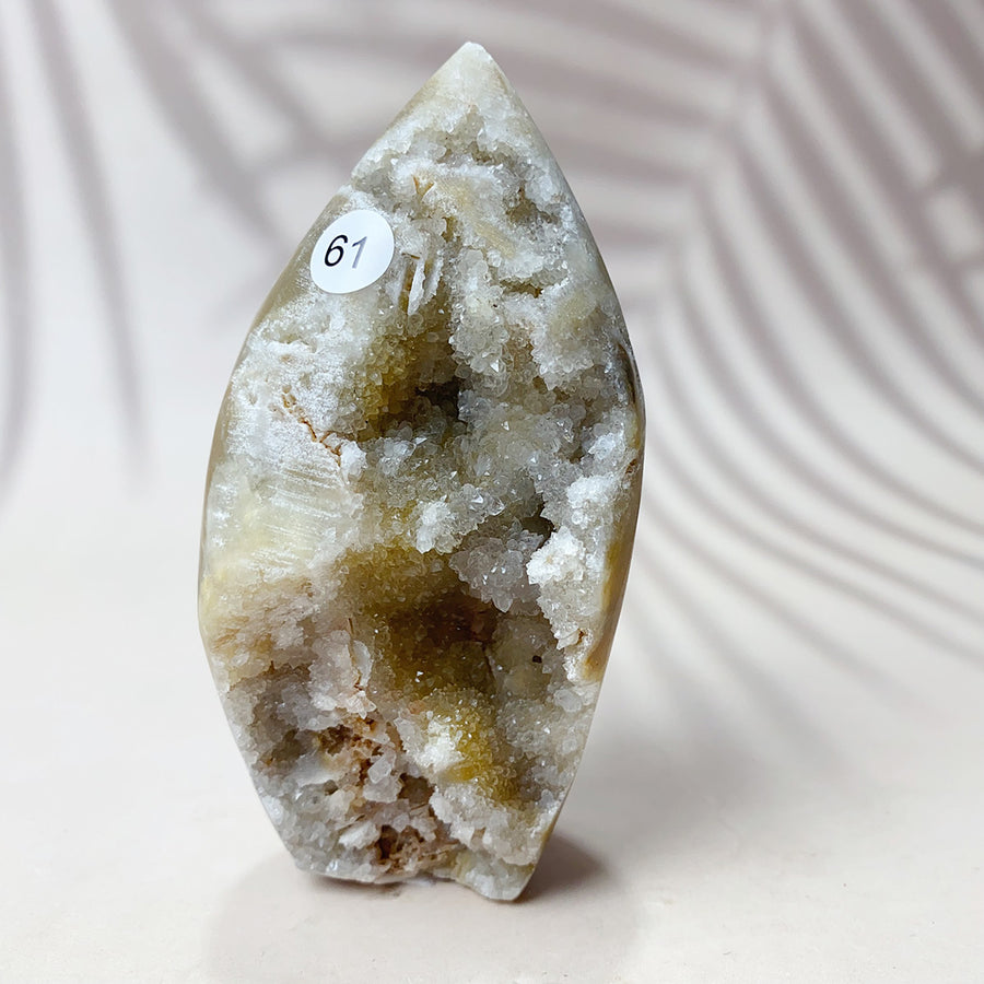 Natural Black Sphalerite Crystal Flame