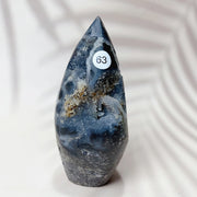 Natural Black Sphalerite Crystal Flame