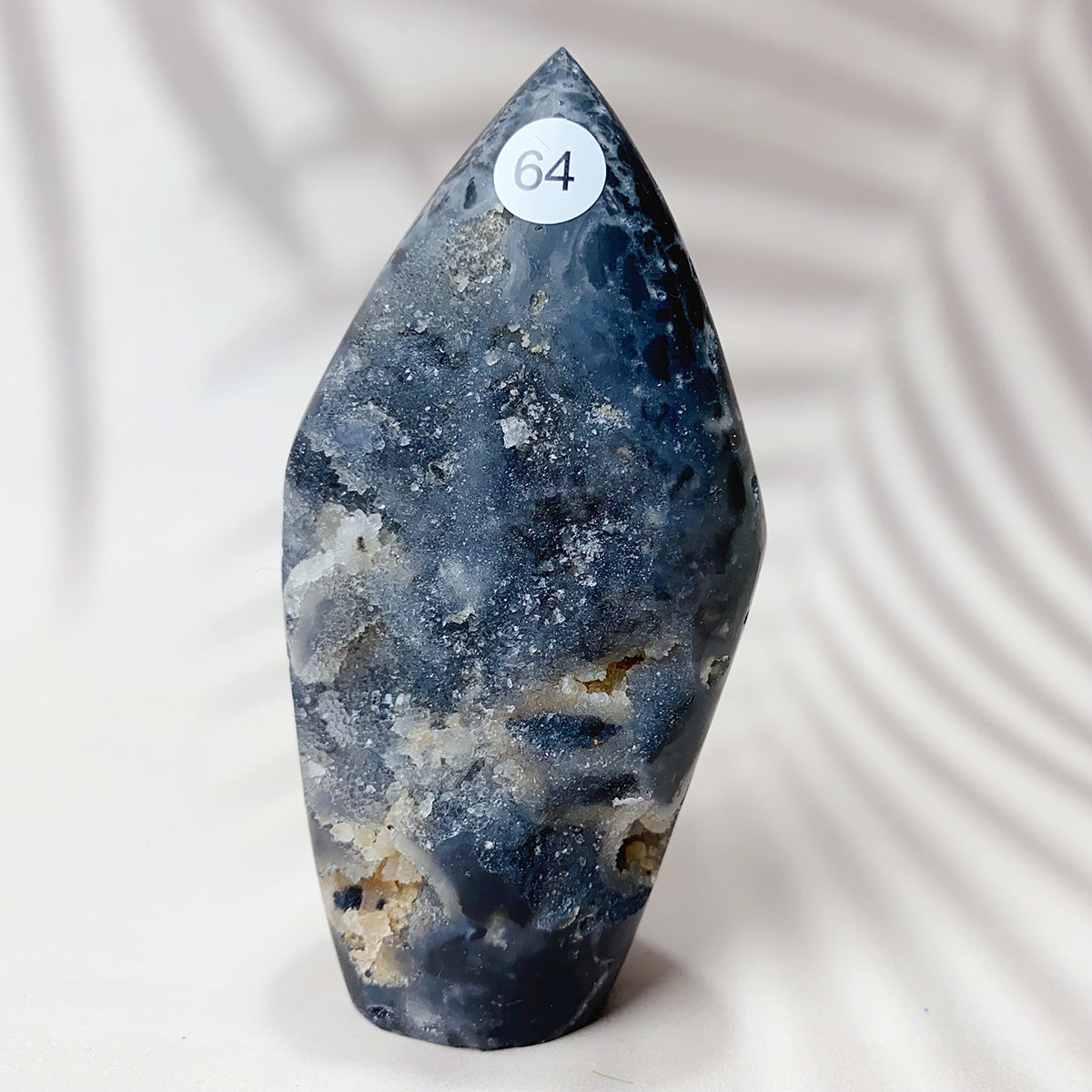 Natural Black Sphalerite Crystal Flame