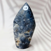 Natural Black Sphalerite Crystal Flame