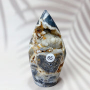 Natural Black Sphalerite Crystal Flame