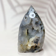 Natural Black Sphalerite Crystal Flame