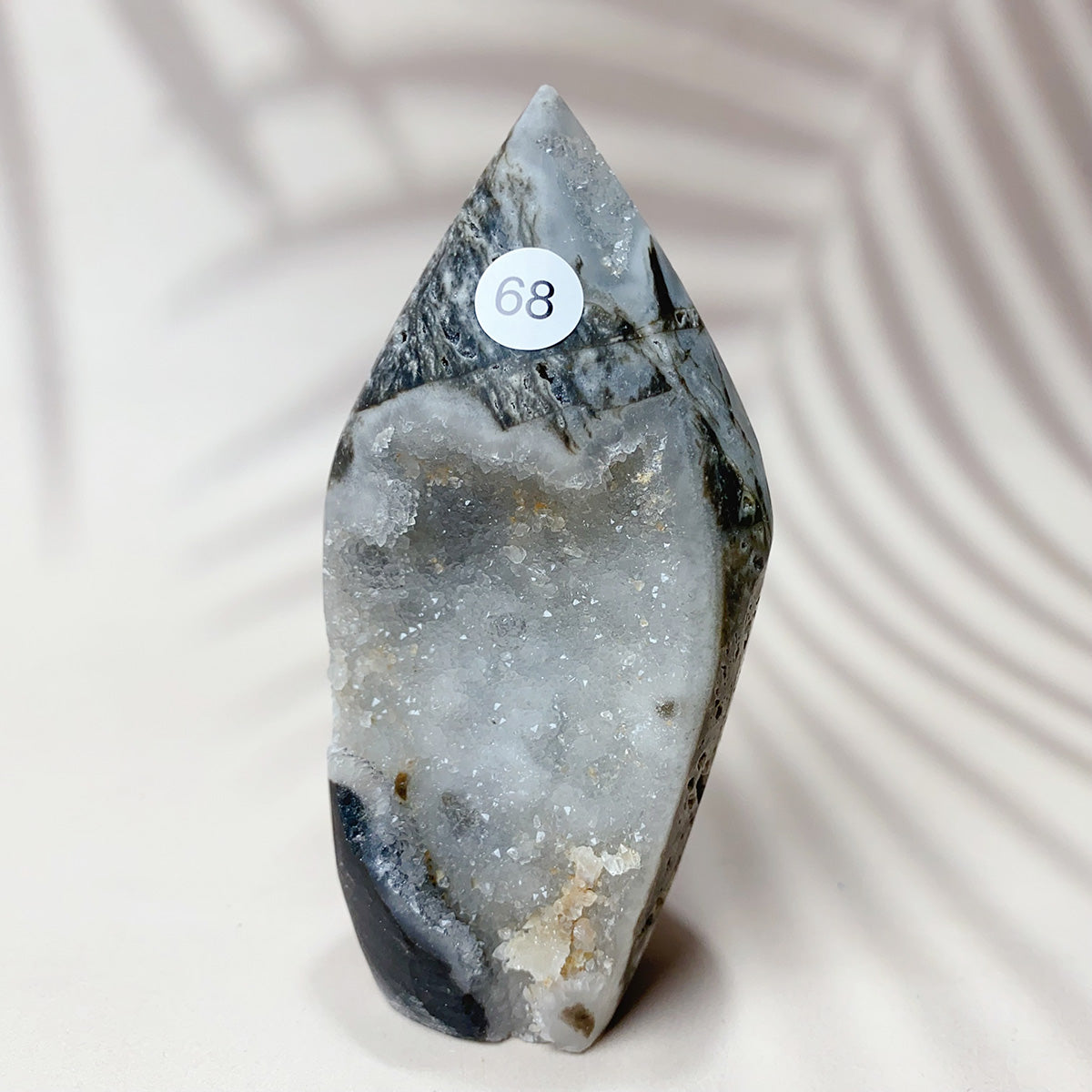 Natural Black Sphalerite Crystal Flame