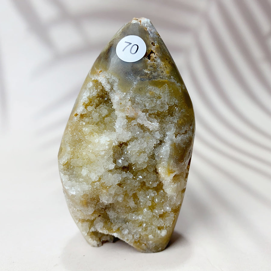 Natural Black Sphalerite Crystal Flame