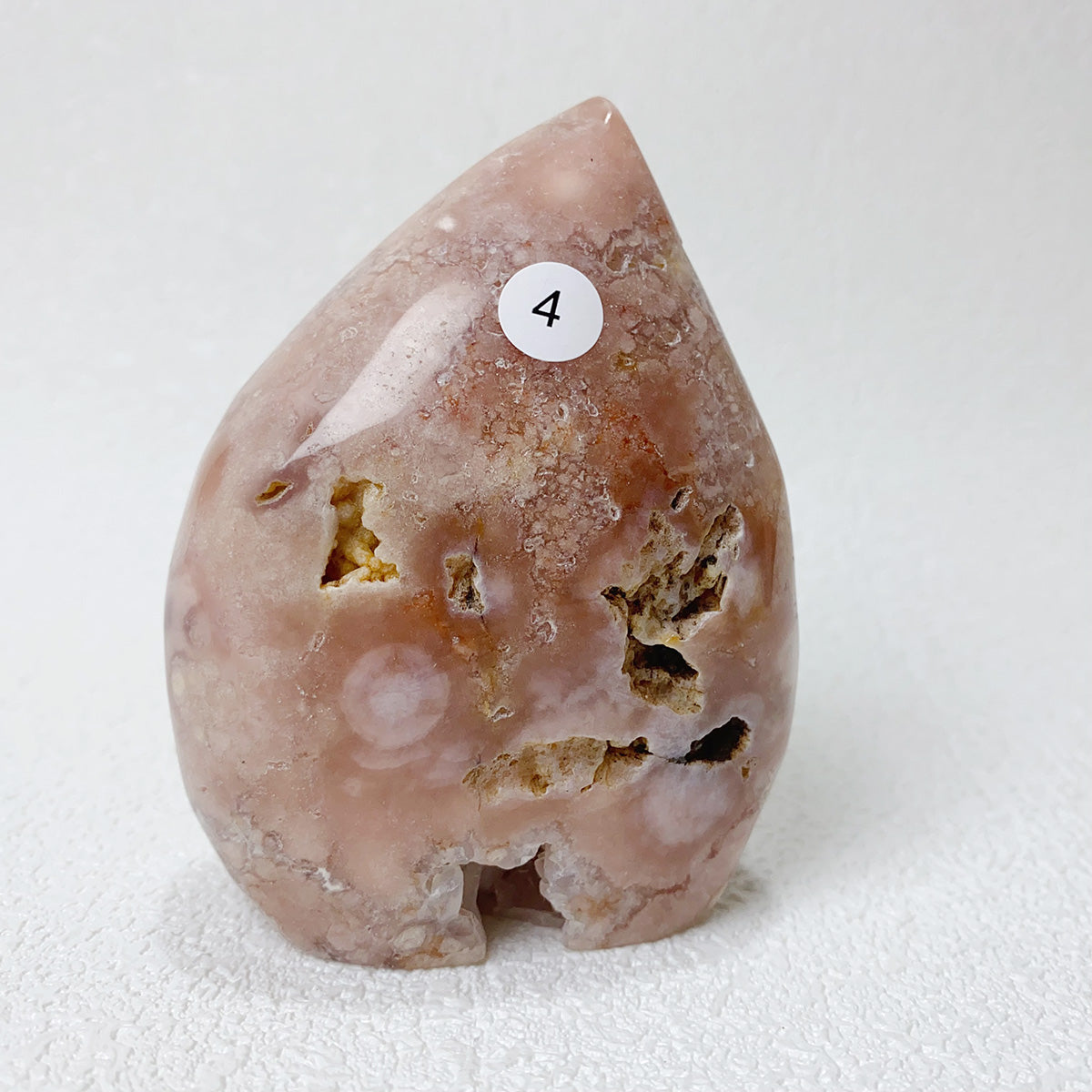 Natural Pink Amethyst Flower Agate  Crystal Freeform Flame