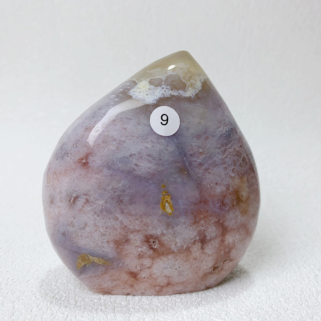Natural Pink Amethyst Flower Agate  Crystal Freeform Flame