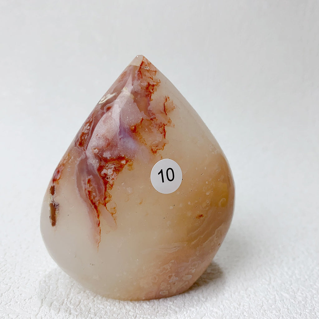 Natural Pink Amethyst Flower Agate  Crystal Freeform Flame