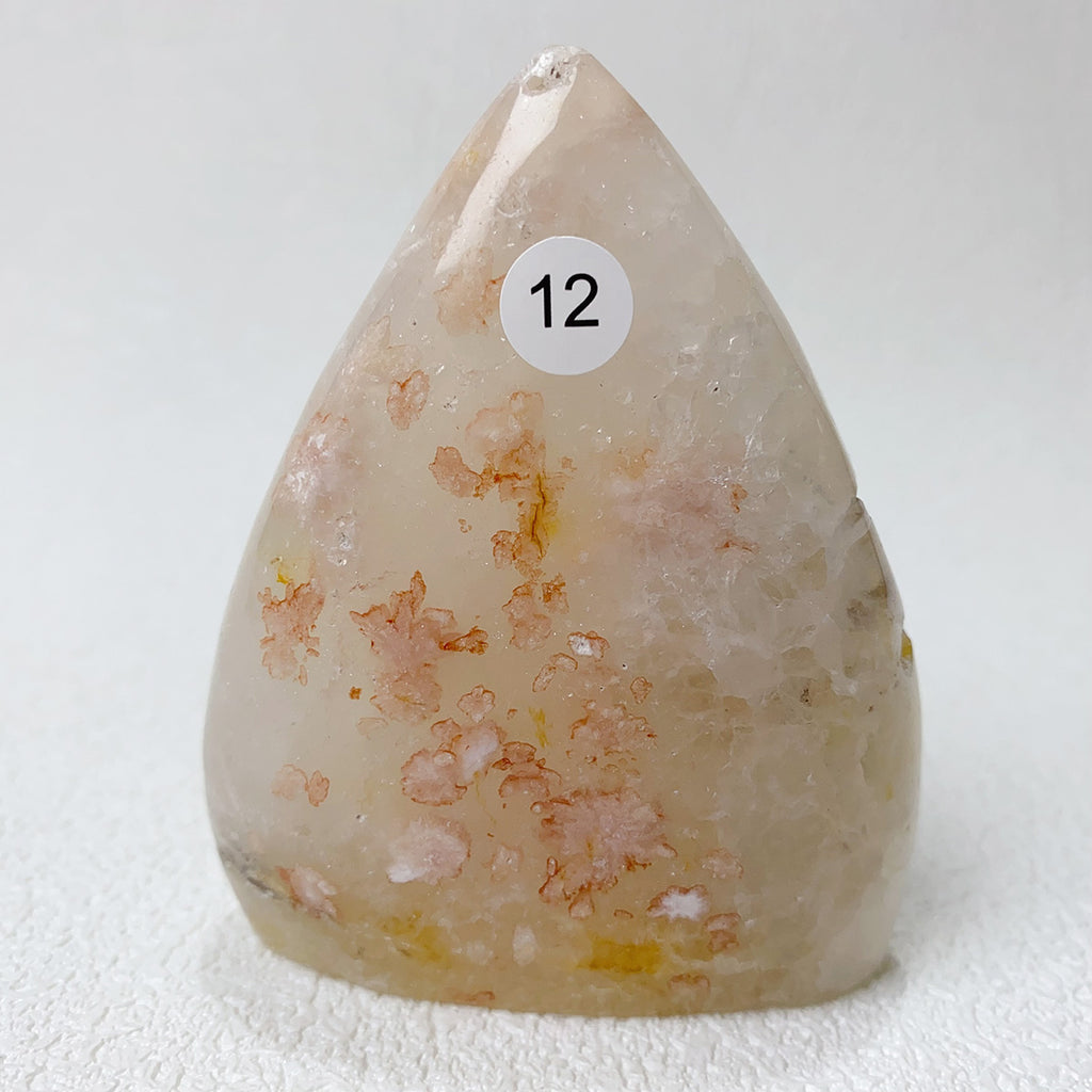 Natural Pink Amethyst Flower Agate  Crystal Freeform Flame