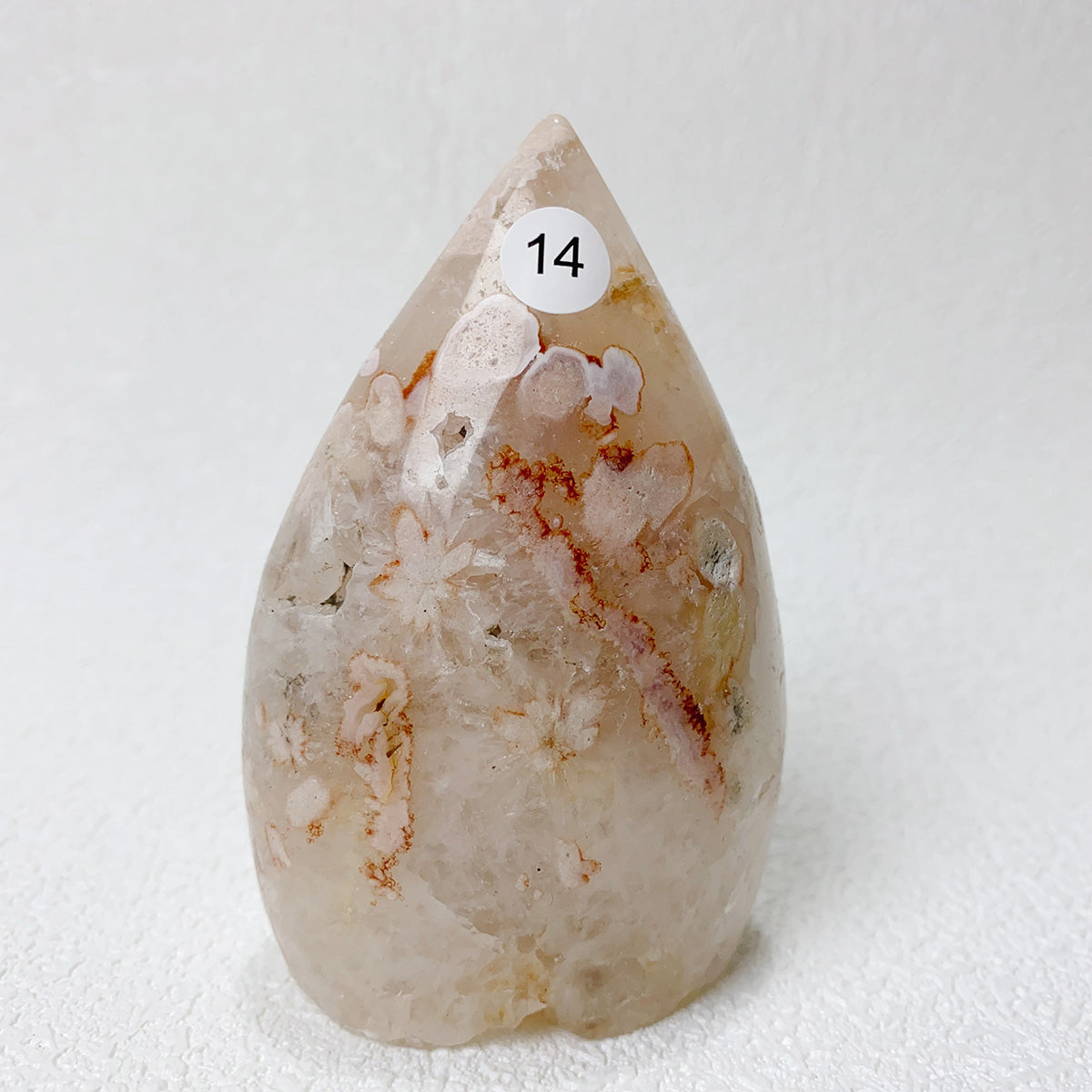 Natural Pink Amethyst Flower Agate  Crystal Freeform Flame