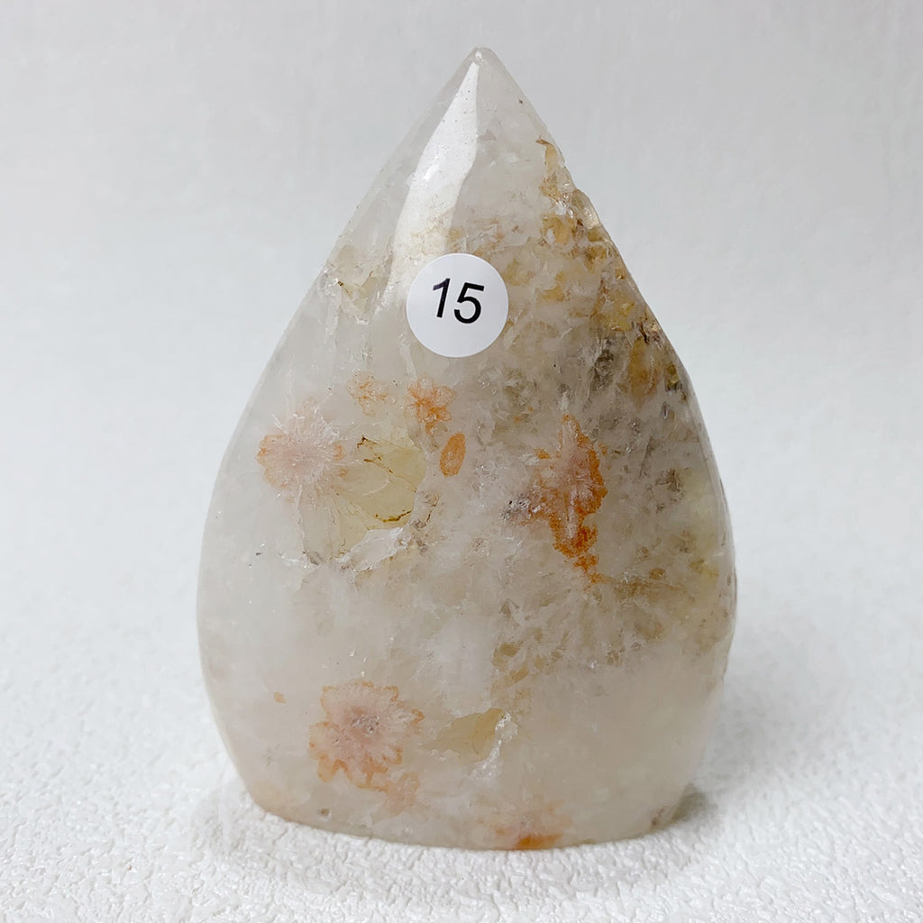 Natural Pink Amethyst Flower Agate  Crystal Freeform Flame