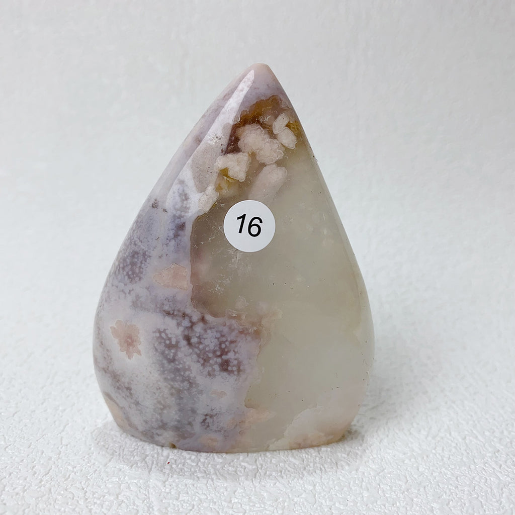Natural Pink Amethyst Flower Agate  Crystal Freeform Flame