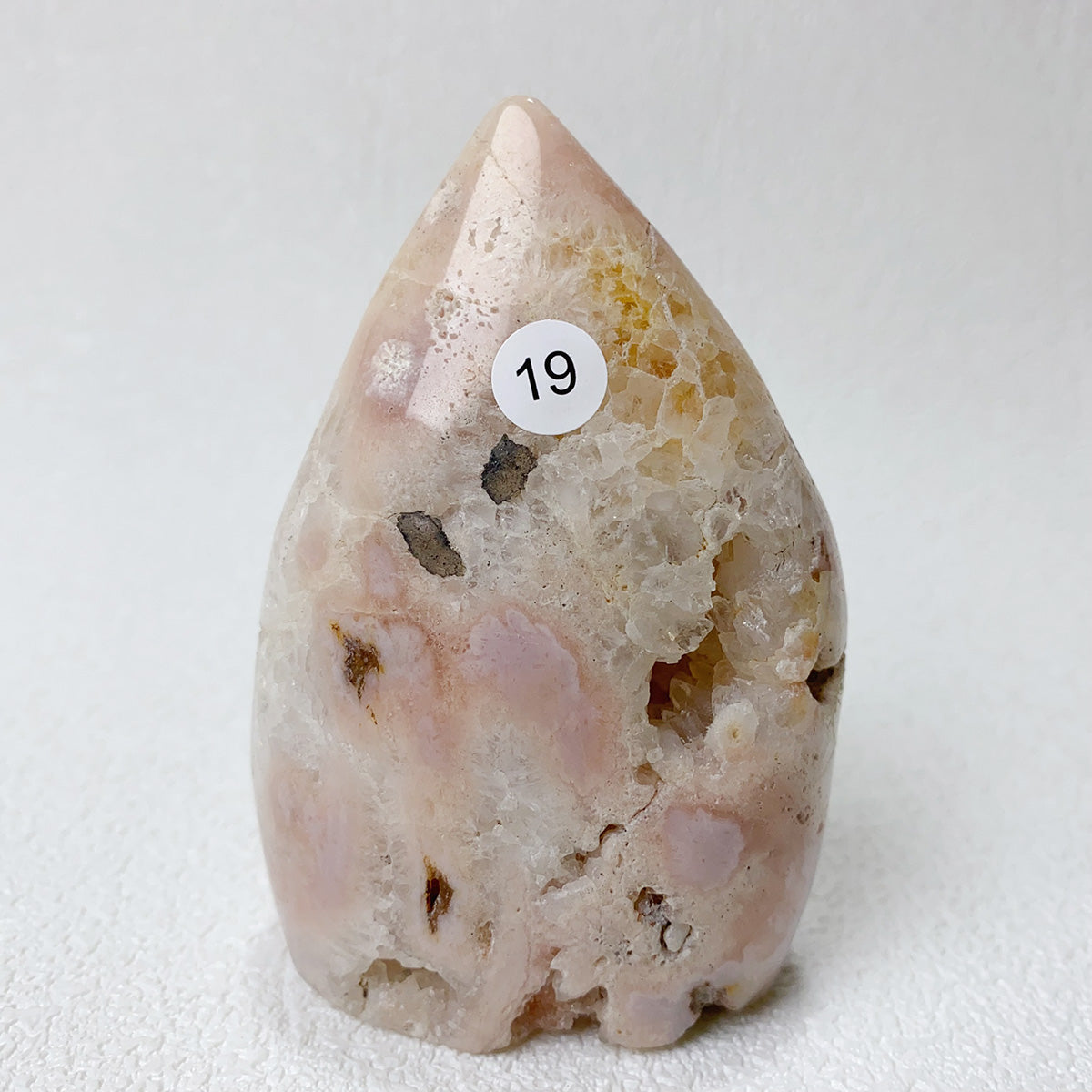 Natural Pink Amethyst Flower Agate  Crystal Freeform Flame