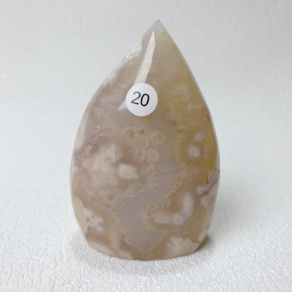 Natural Pink Amethyst Flower Agate  Crystal Freeform Flame