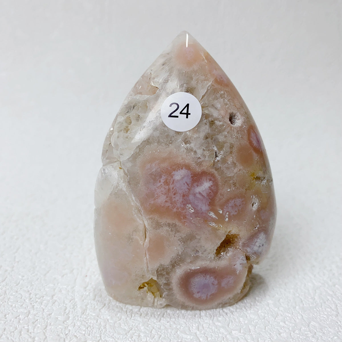 Natural Pink Amethyst Flower Agate  Crystal Freeform Flame