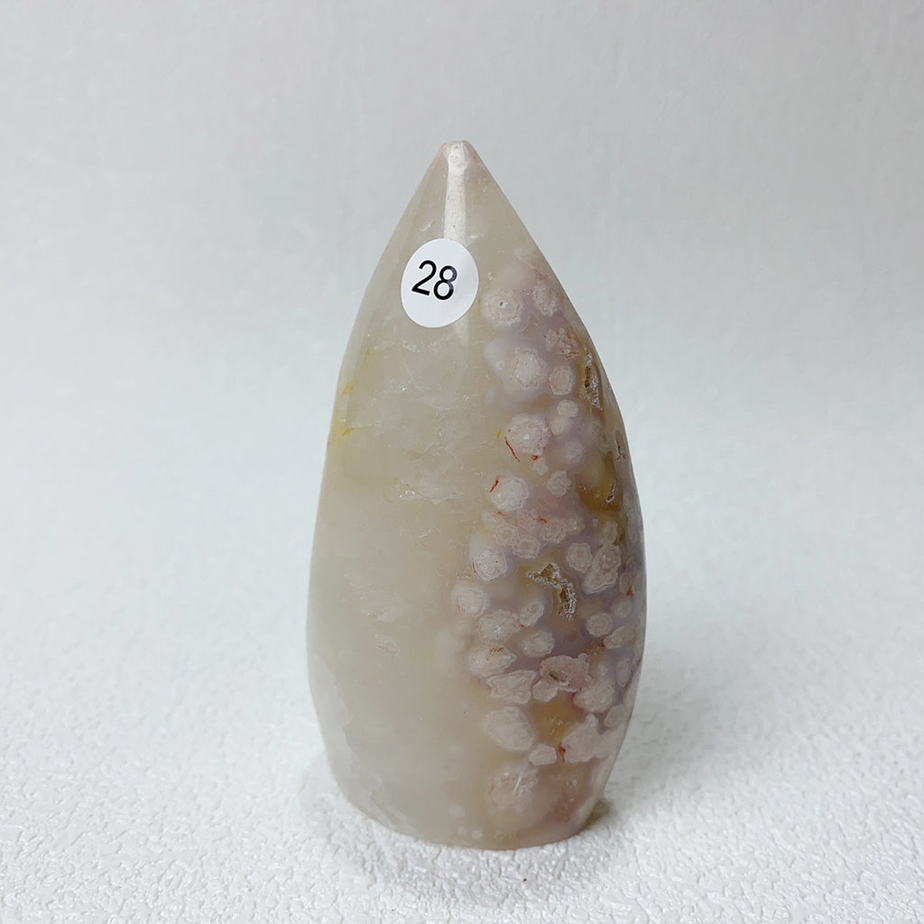 Natural Pink Amethyst Flower Agate  Crystal Freeform Flame