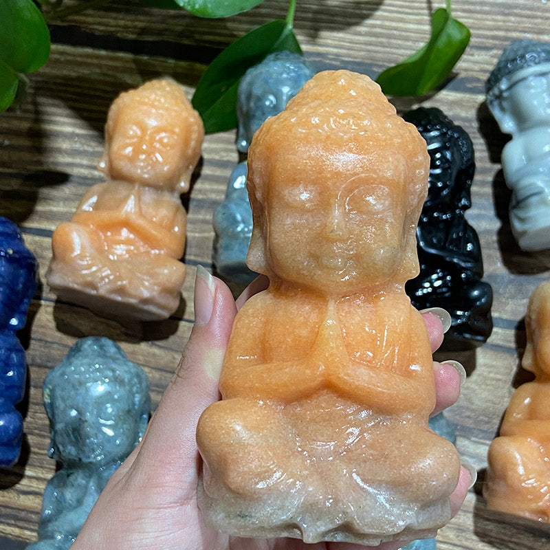 Different Material Crystal Baby Buddha Carvings