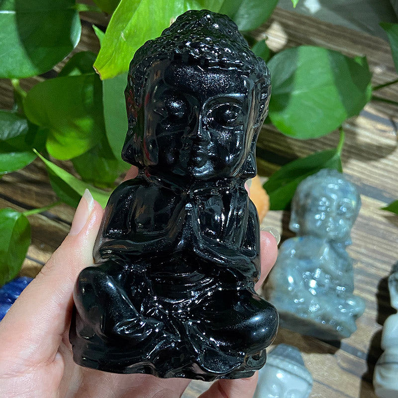 Different Material Crystal Baby Buddha Carvings