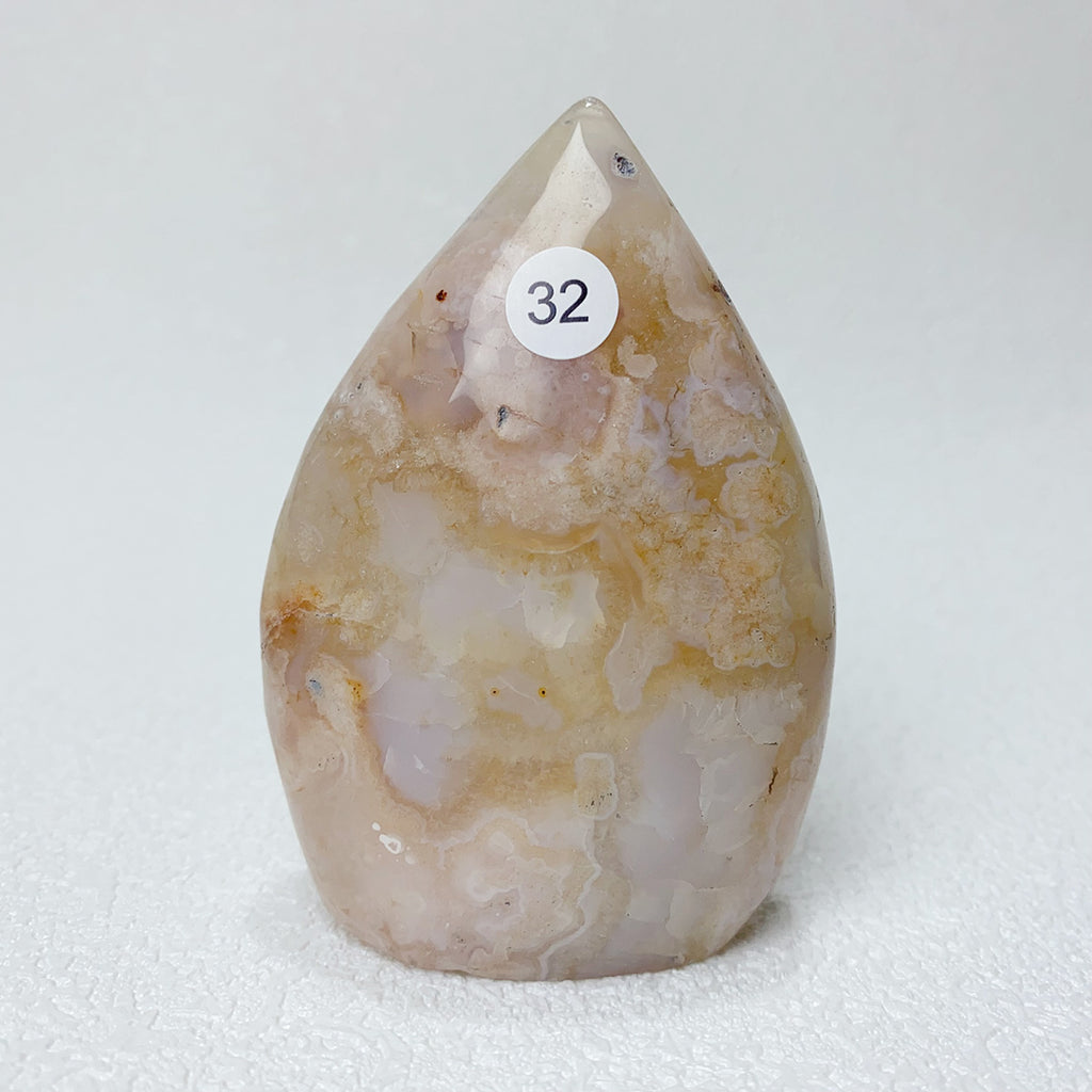 Natural Pink Amethyst Flower Agate  Crystal Freeform Flame