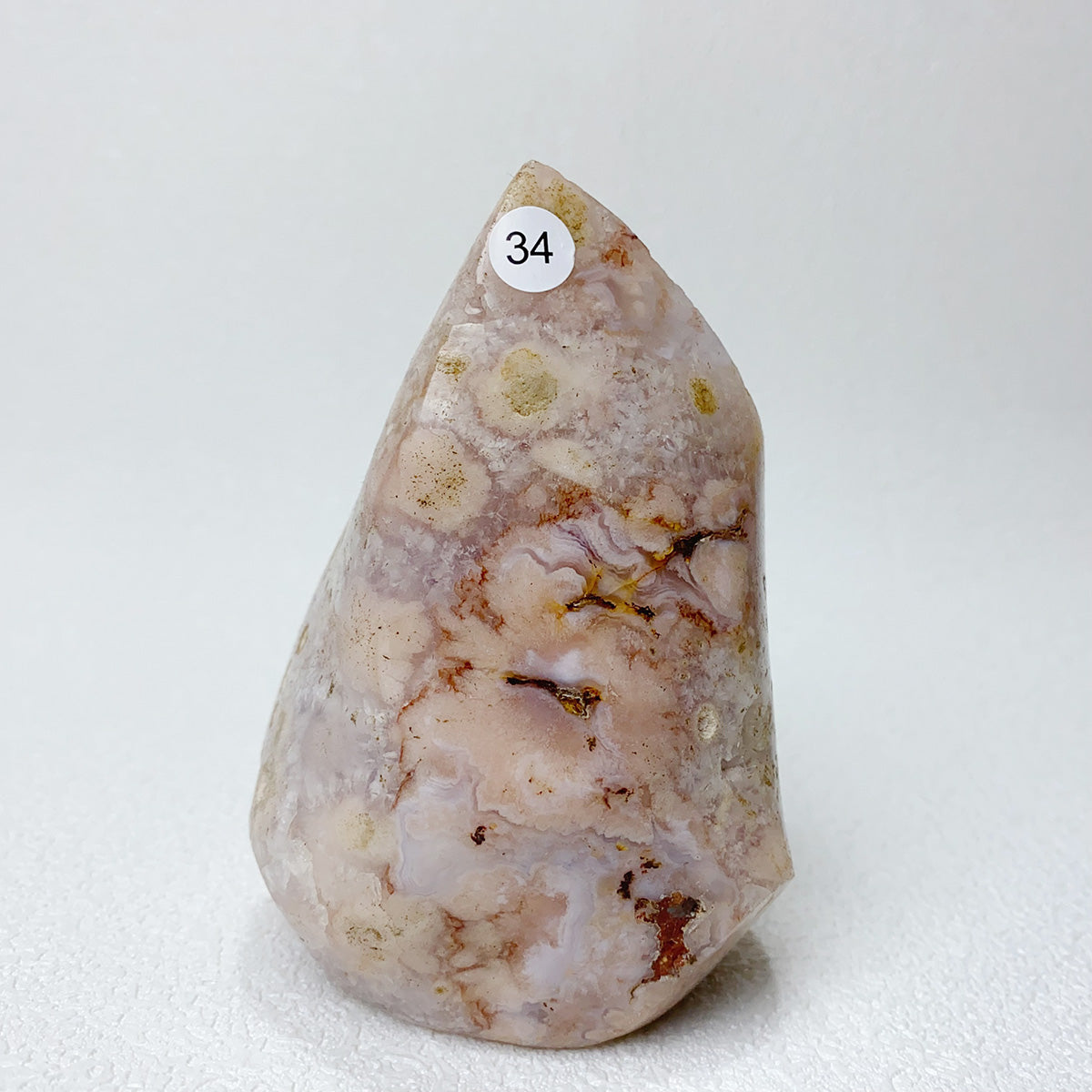 Natural Pink Amethyst Free Form Torch Shape