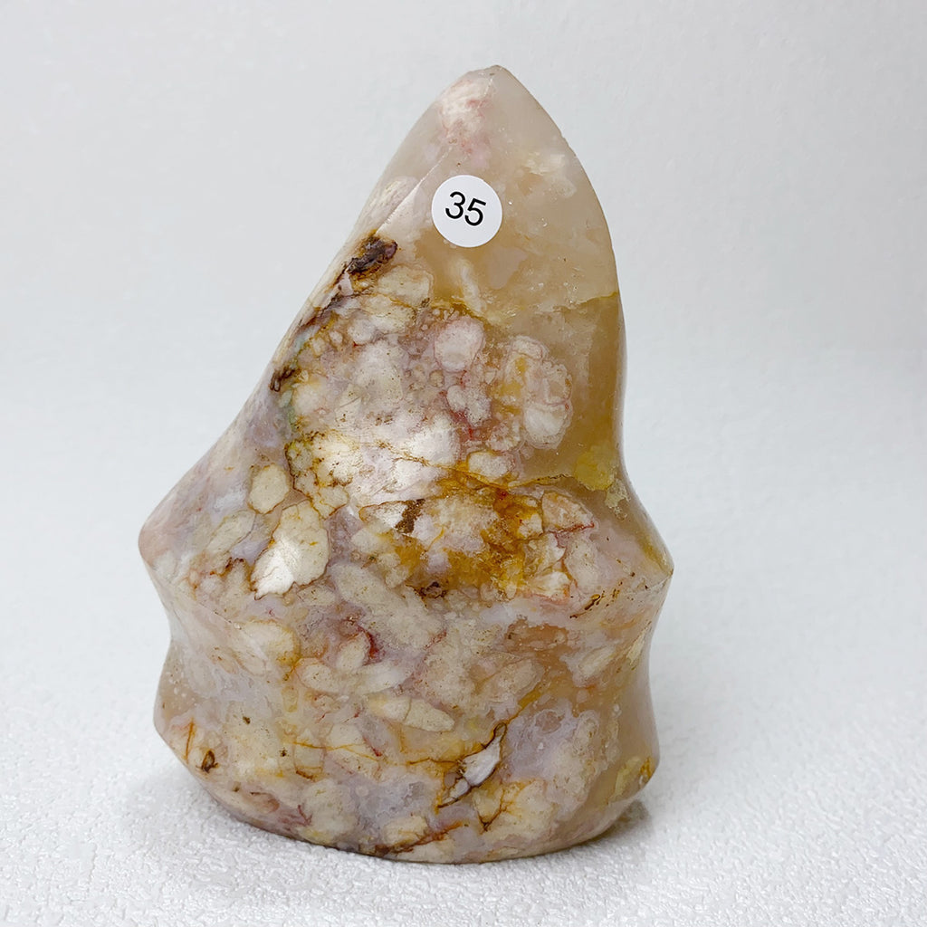 Natural Pink Amethyst Free Form Torch Shape