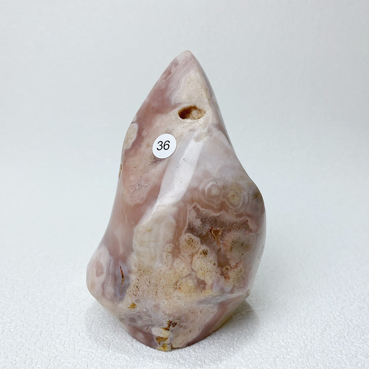 Natural Pink Amethyst Free Form Torch Shape