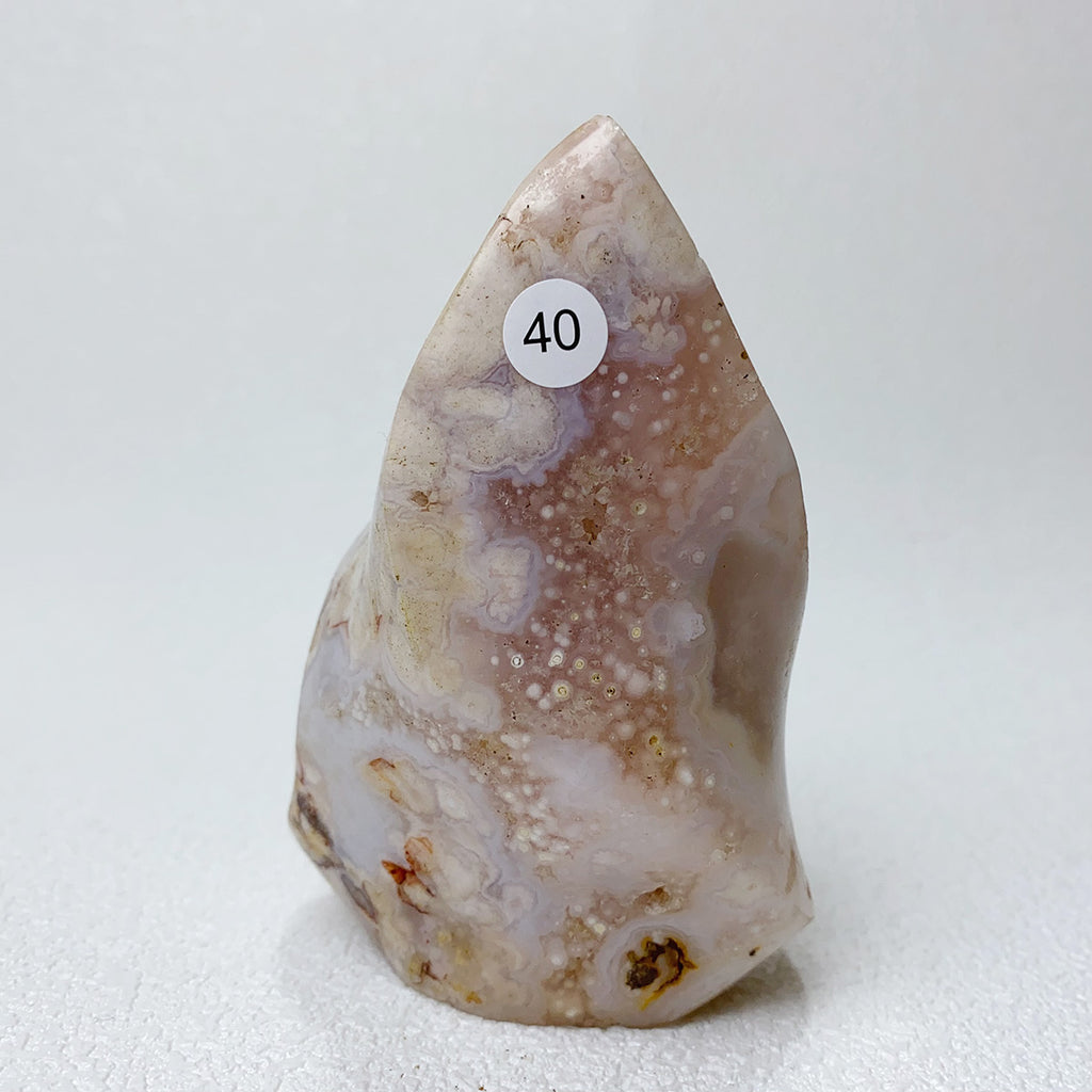 Natural Pink Amethyst Free Form Torch Shape