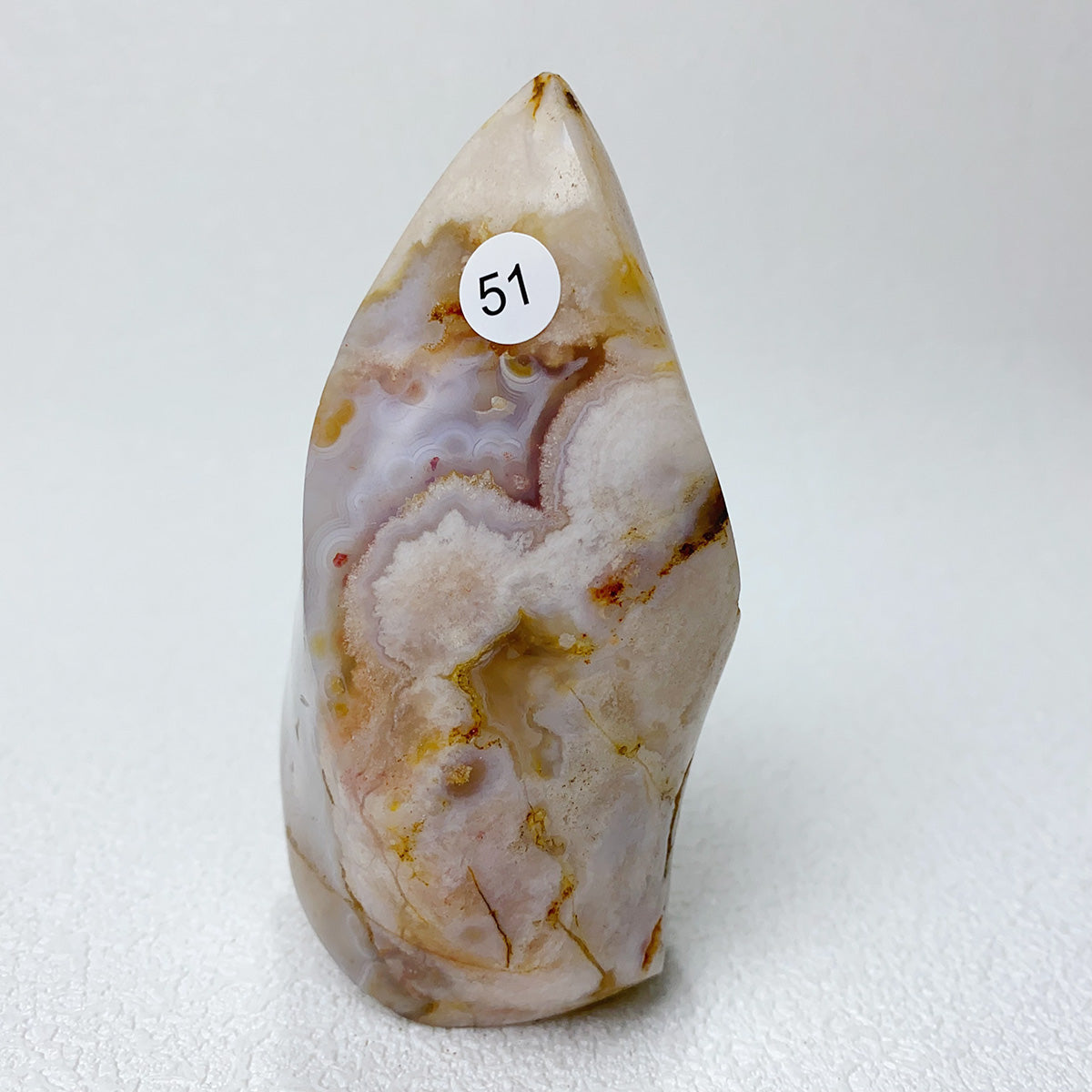 Natural Pink Amethyst Free Form Torch Shape