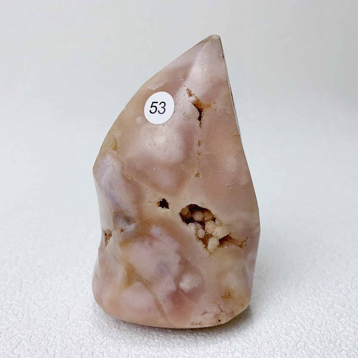 Natural Pink Amethyst Free Form Torch Shape