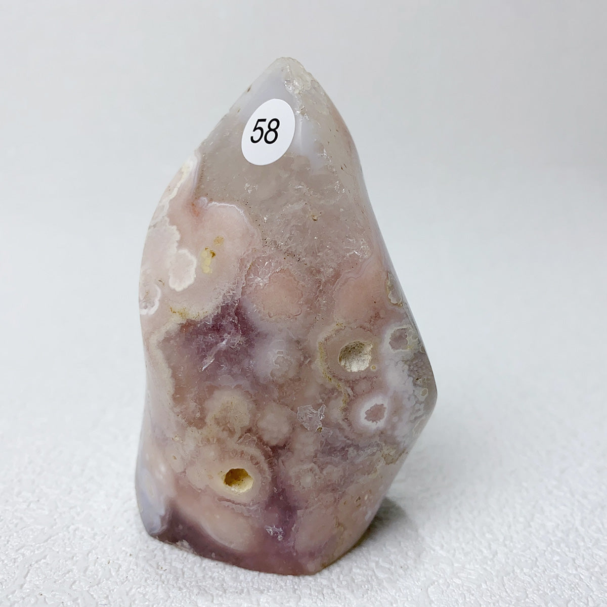 Natural Pink Amethyst Free Form Torch Shape