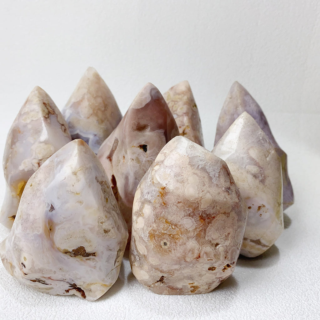 Natural Pink Amethyst Free Form Torch Shape