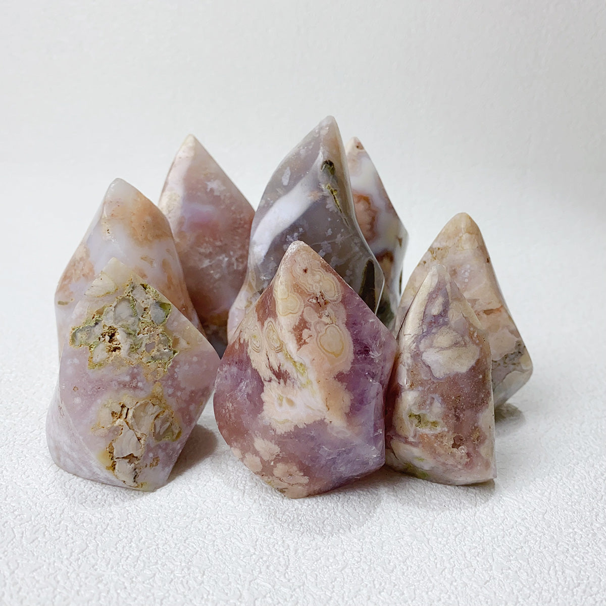 Small Size Natural Pink Amethyst Flame Crystal