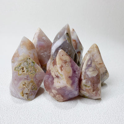 Small Size Natural Pink Amethyst Flame Crystal