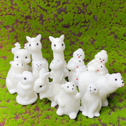 Crystal  White Jade  Carved Snowman Christmas