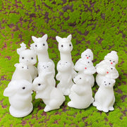 Crystal  White Jade  Carved Snowman Christmas