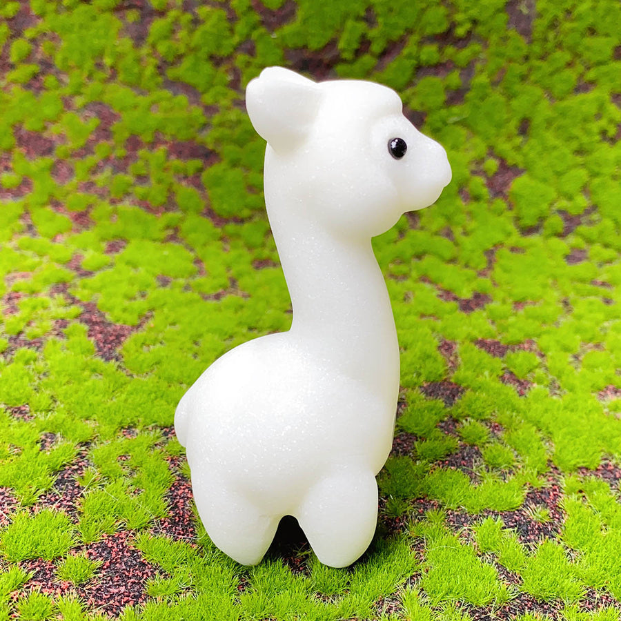 Crystal  White Jade  Carved Snowman Christmas