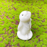 Crystal  White Jade  Carved Snowman Christmas