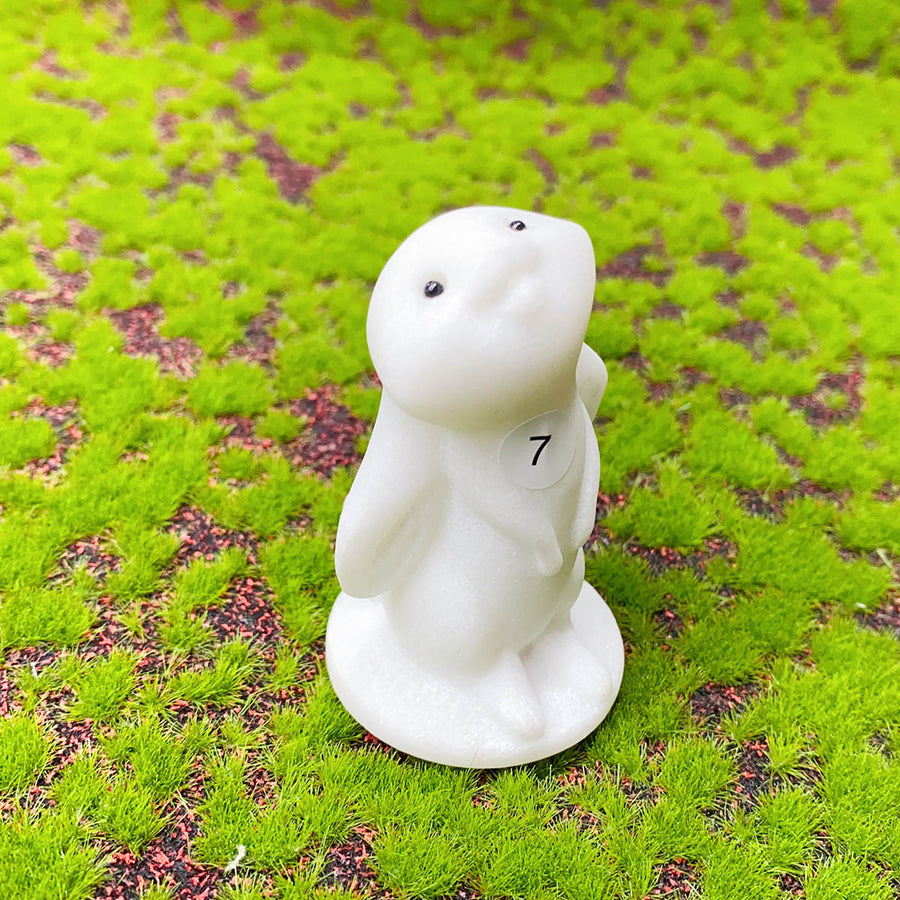 Crystal  White Jade  Carved Snowman Christmas