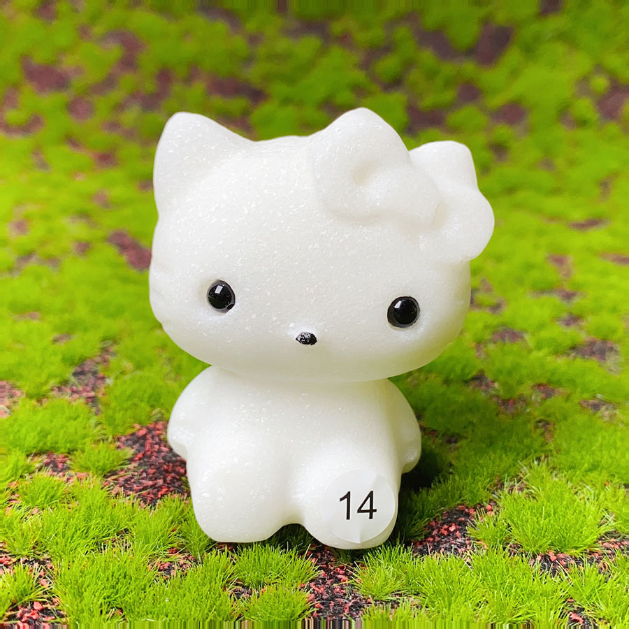 Crystal  White Jade  Carved Snowman Christmas